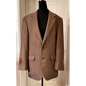 Vtg‎ Ralph Lauren Men's Sport Coat Blazer 42L Brown 2 Button Classic Fit Macy's